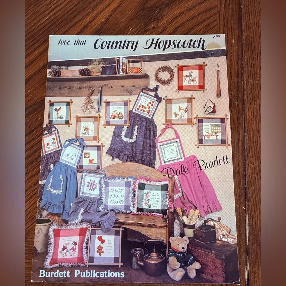 "Love that‎ Country Hopscotch" Dale Burdett counted cross stitch pattern leaflet